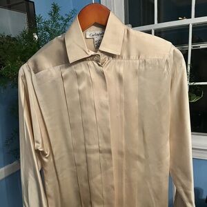 Vintage Hong Kong Gold 100% Silk Blouse